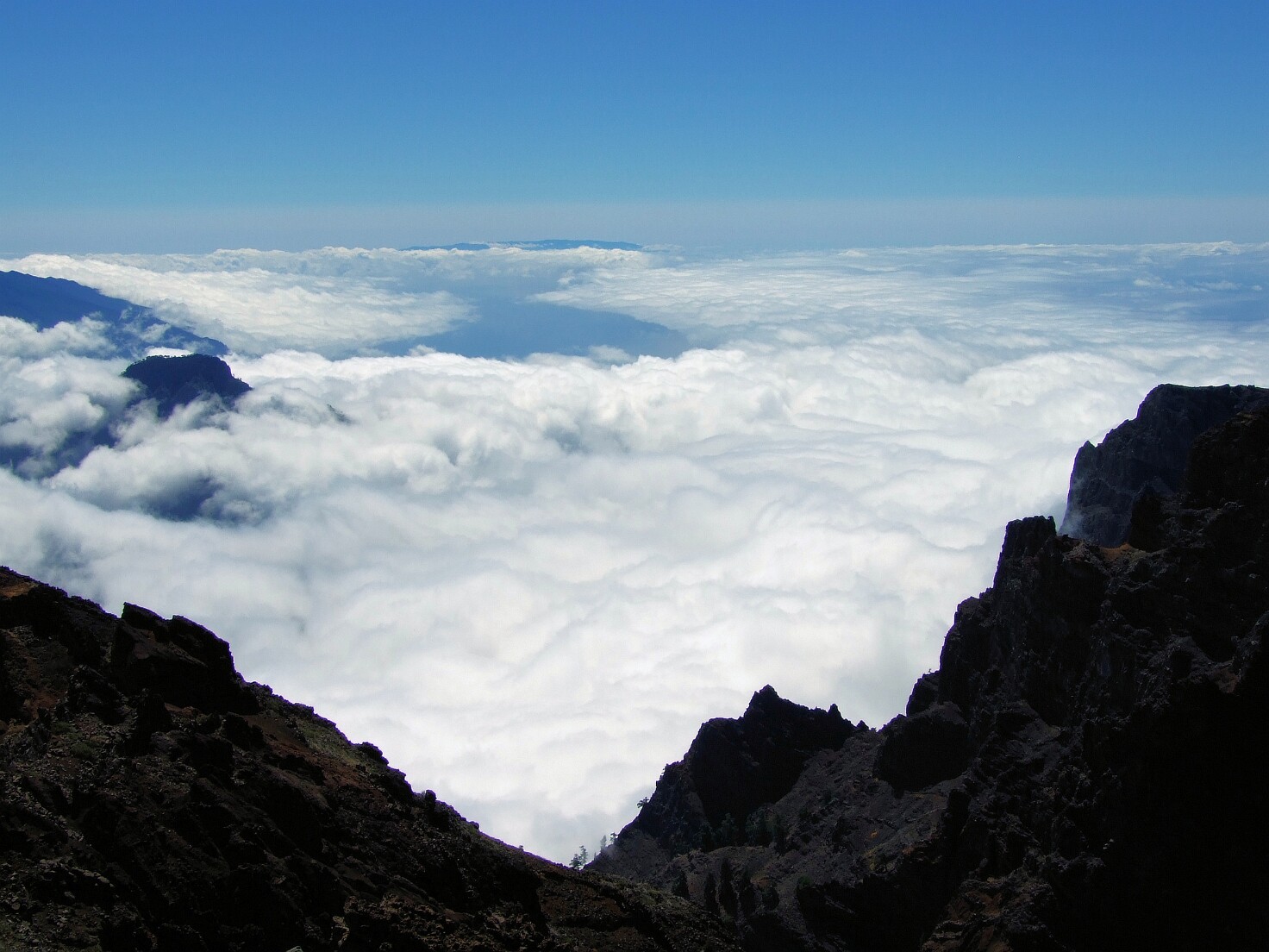 Roque de los Muchachos - Blick in die Caldera de Taburiente