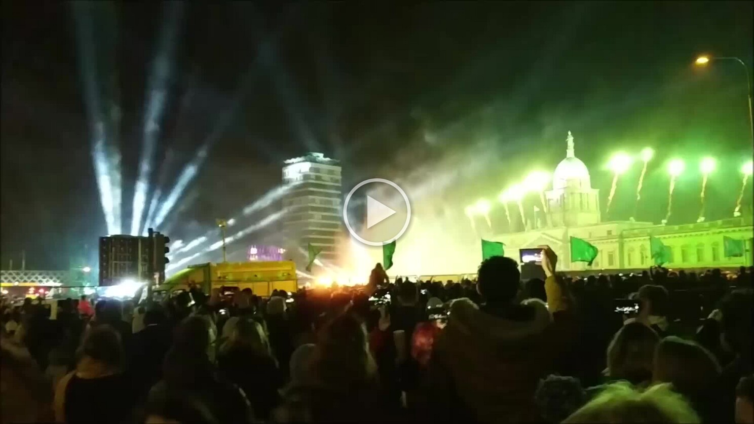 Silvesterfeuerwerk und Lasershow