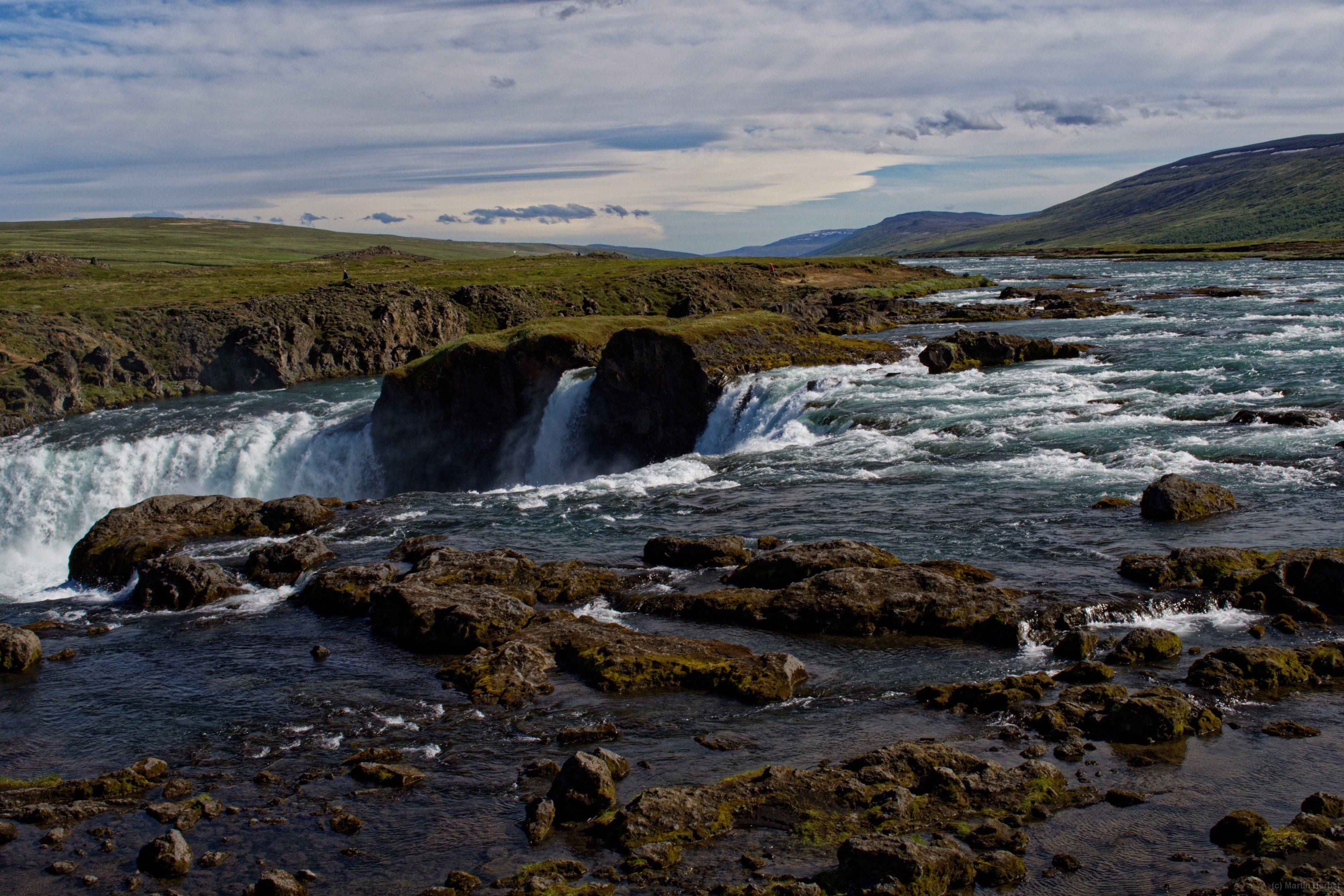 Goðafoss Am Wasserfall Goðafoss