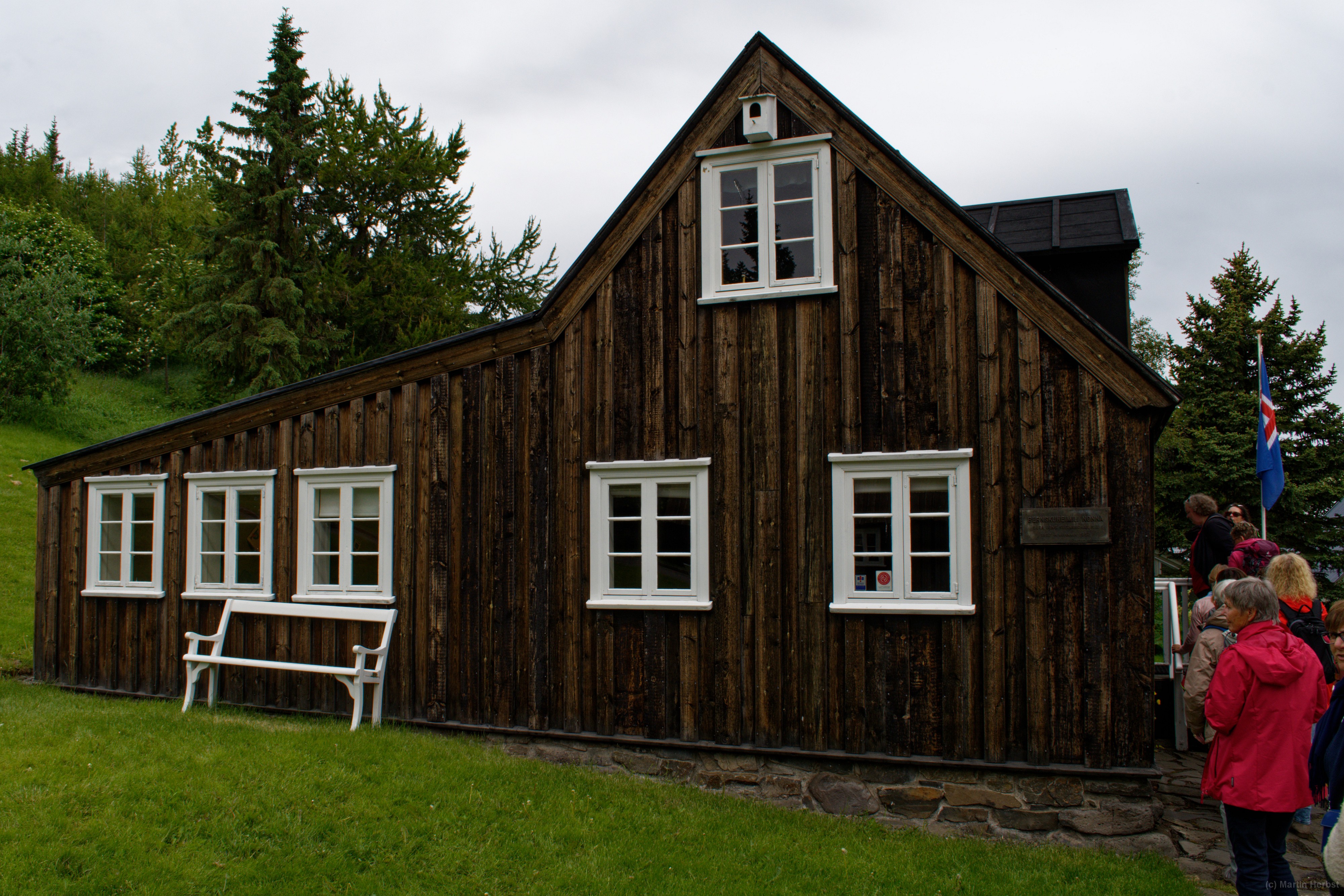 Spaziergang durch Akureyri Haus des Kinderbuchautors Jon Sveinsson