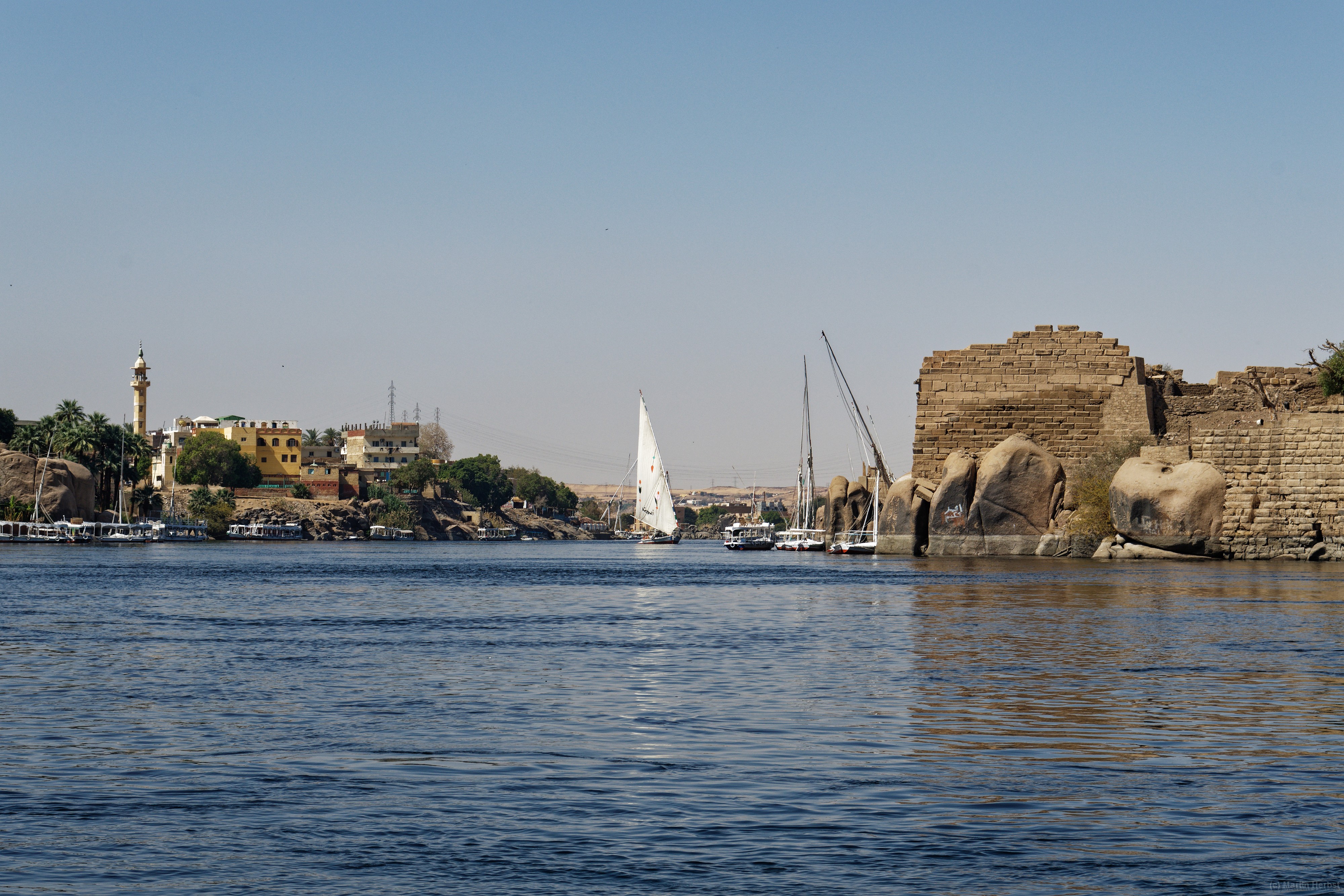 Assuan - Boote auf dem Nil 