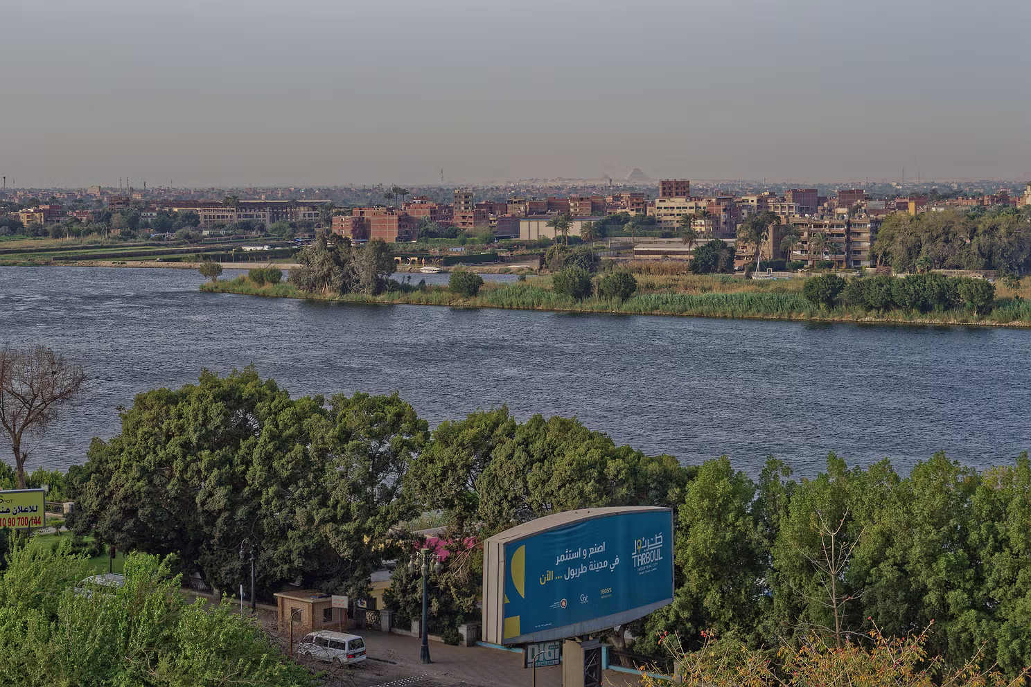 Kairo - Blick über den Nil Richtung Sakkara