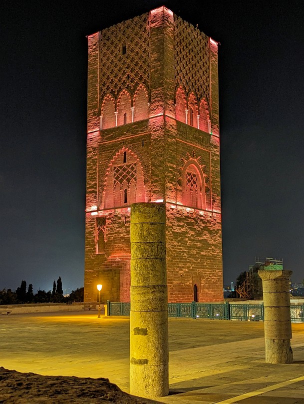 Rabat - Hassanturm am Abend