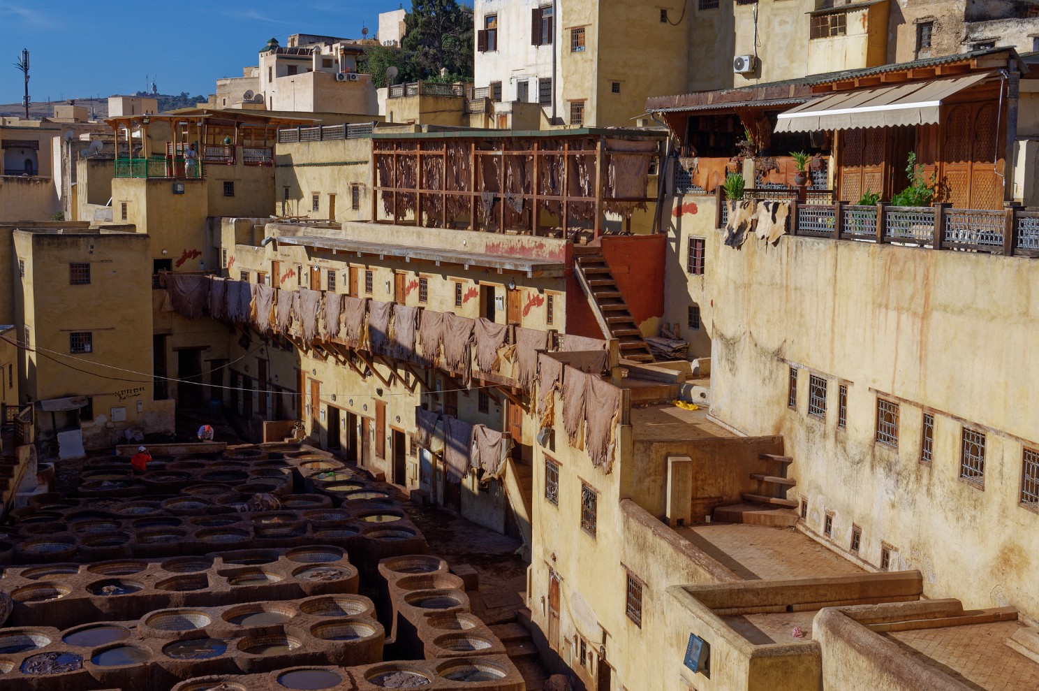 Fez - Gerbereien in den Souks